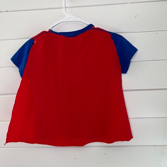 Kids Hard Rock Cafe with Cape T Shirt 100% Cotton Superhero Blue Red Size M - Picture 5 of 8